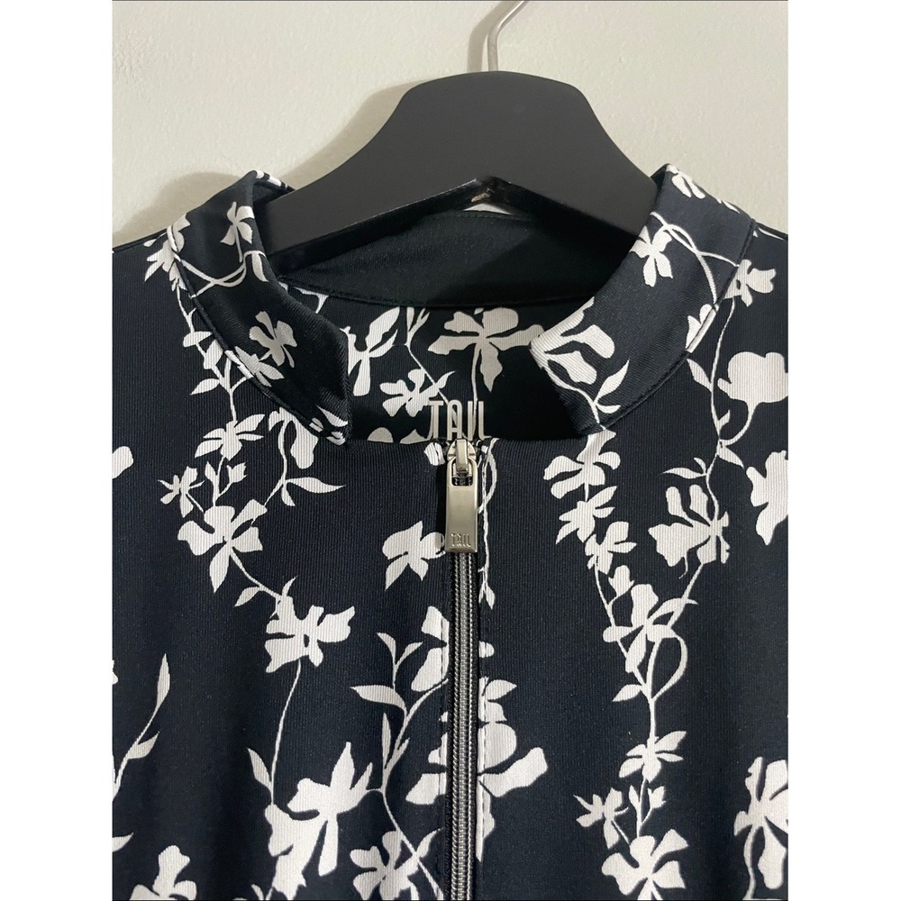 Tail Pullover Polyester Floral Quarter Zip Longsleeve Small Golf Top - Picture 7 of 13